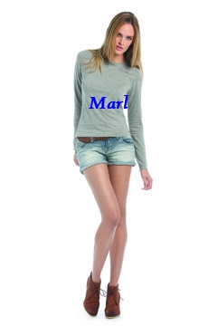 T-Shirt in Marl drucken